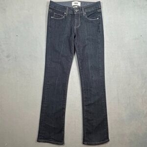 Paige Jeans Womens Size 24 Manhattan Bootcut Dark Wash Stretch Denim  Made USA